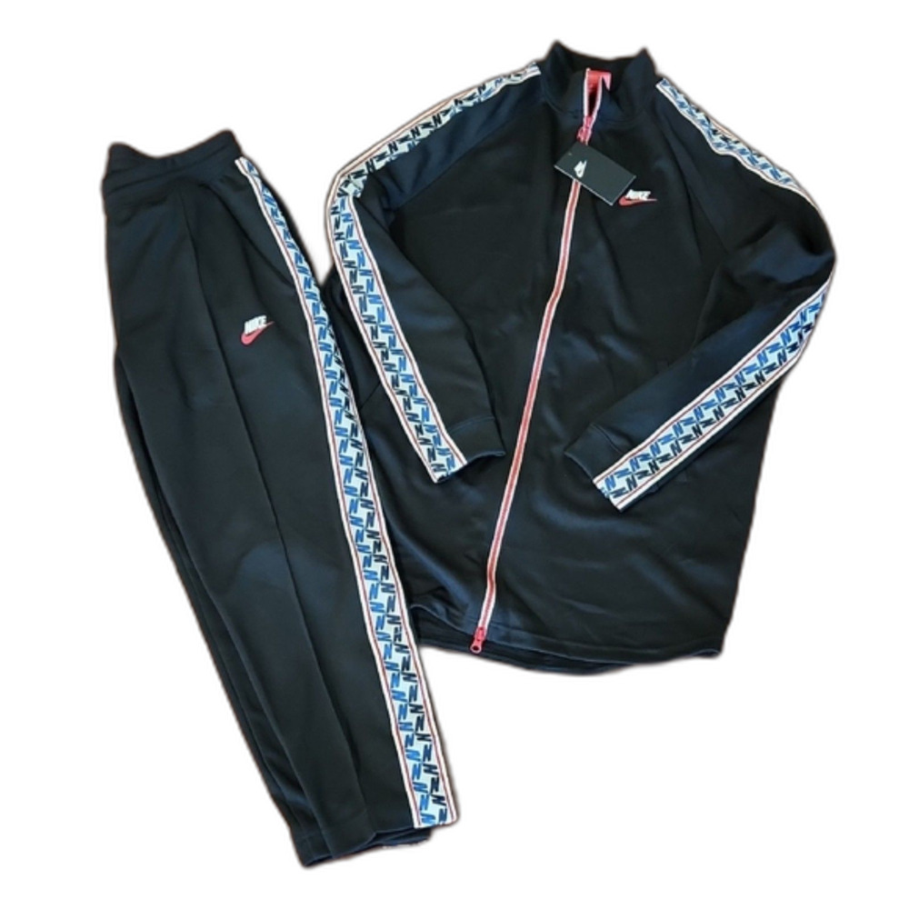 NWT Nike Men's Track Jacket and Pants Set, Black, Size L, AJ2681-010, AJ2297-010